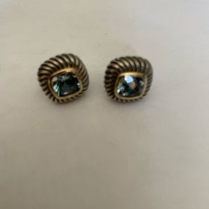 David Yurman topaz earrings gold silver